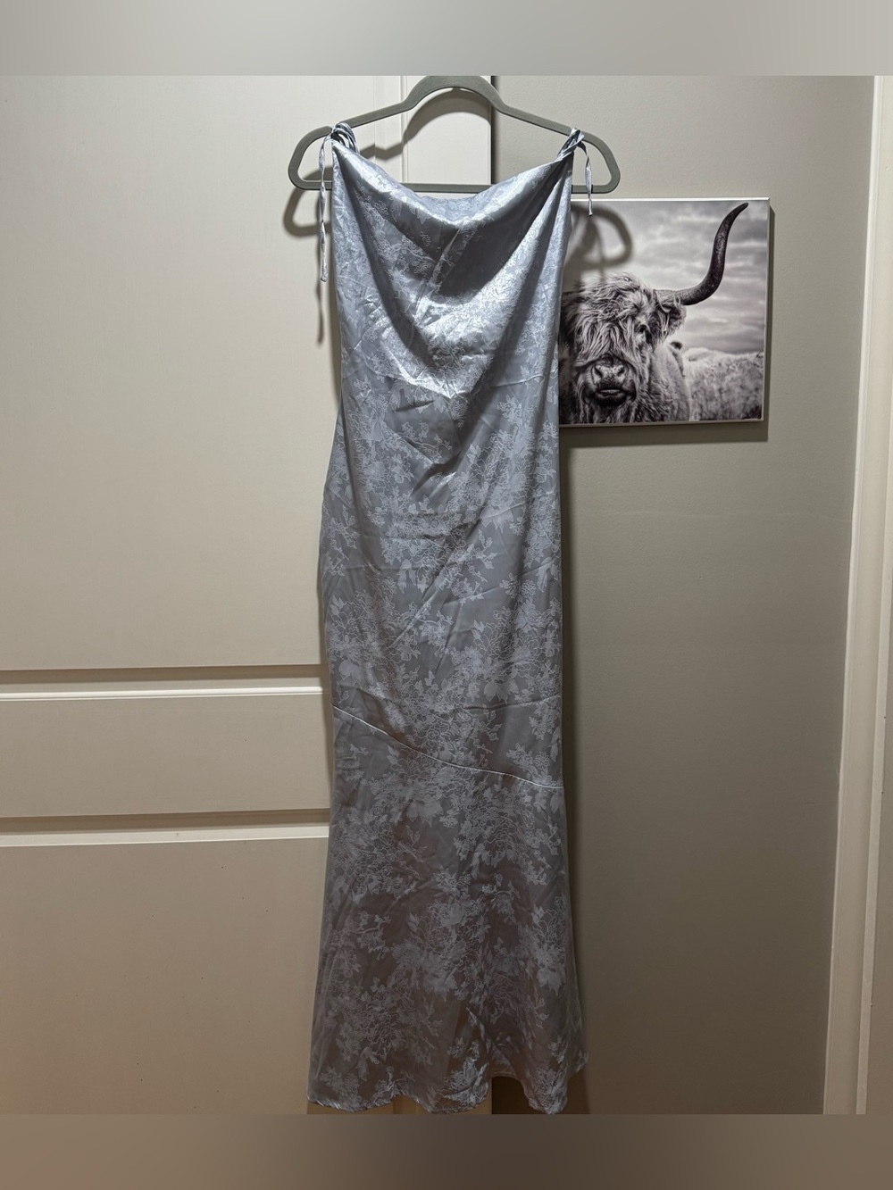 Parthea satin maxi dress